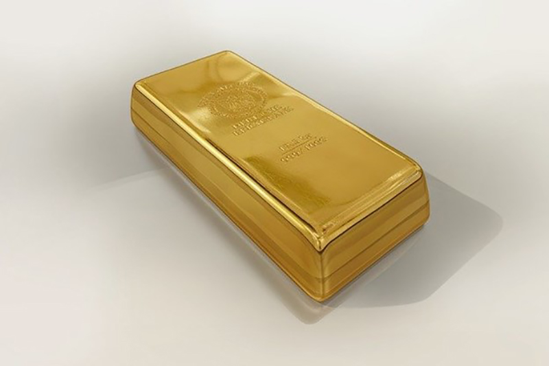 A piece of gold bar