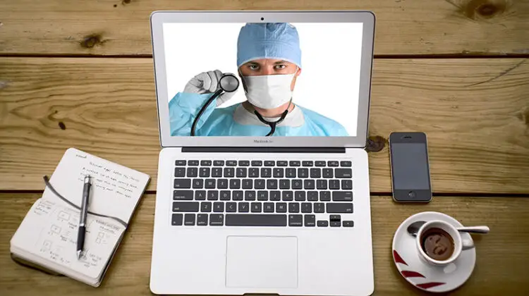 Telemedicine Doctor laptop