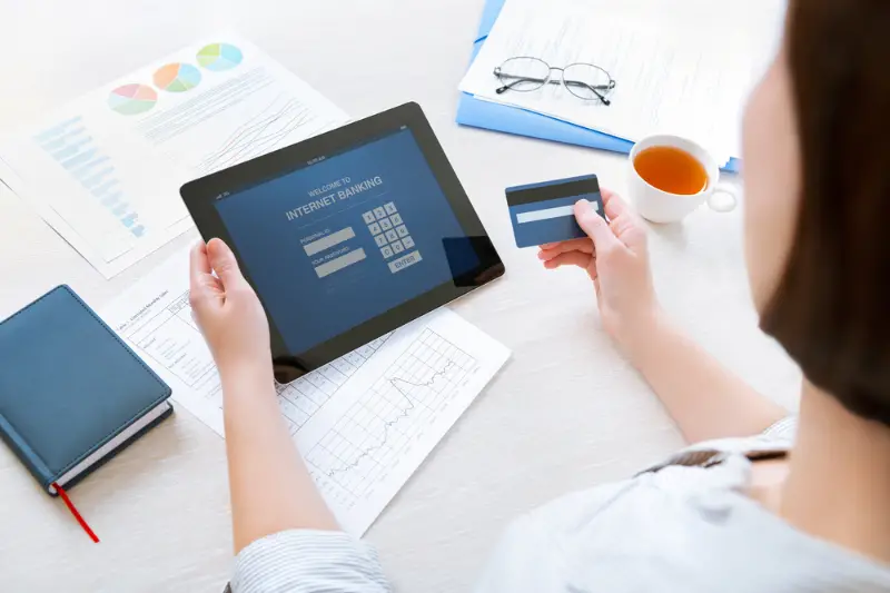 Online banking concept