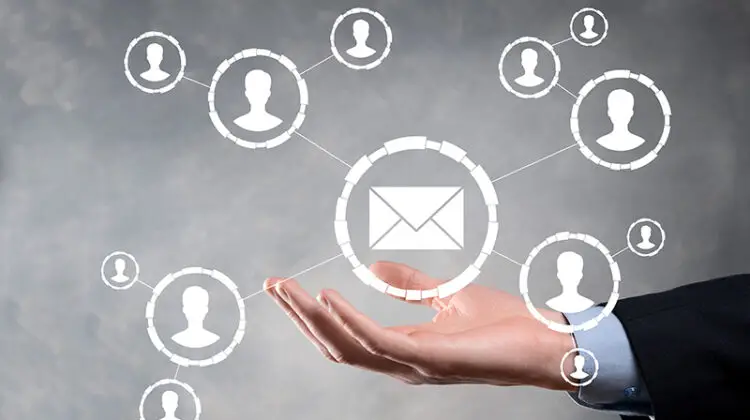 Email and sms marketing concept