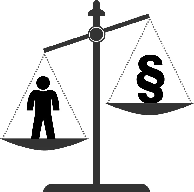 Scale justice illustration