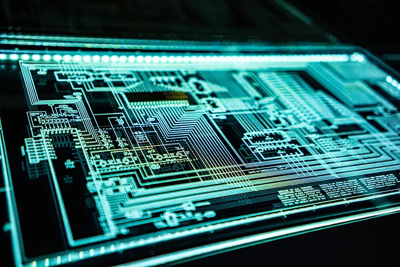 Teal LED panel