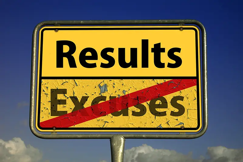 Results excuse signage