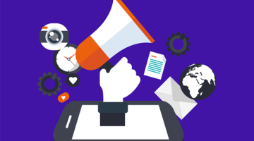 Market advertising concept illustration