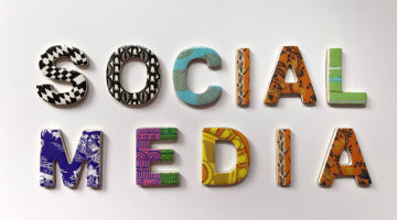 assorted color social media signage