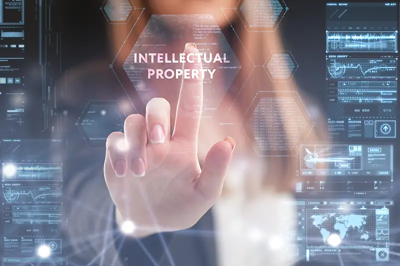 Intellectual property on virtual screen