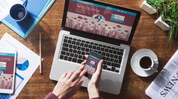 website mock up on computer screen