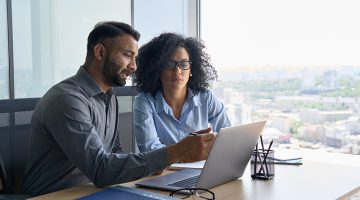 male ceo executive manager mentor giving consultation on financial operations