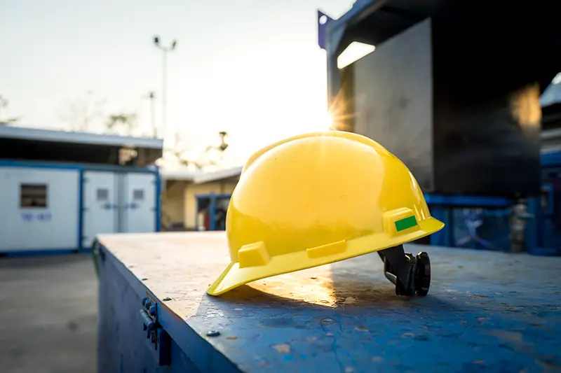 Yellow hardhat for technician worker