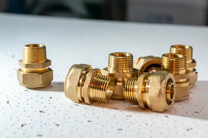 Various Brass and metal fittings for plumbing