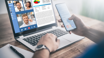 Virtual talking with friends, colleague and using video chat conference