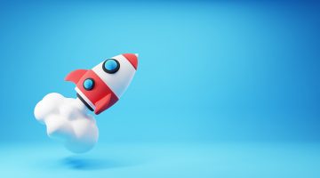 3D Rendering Rocket Space Launching Illustration