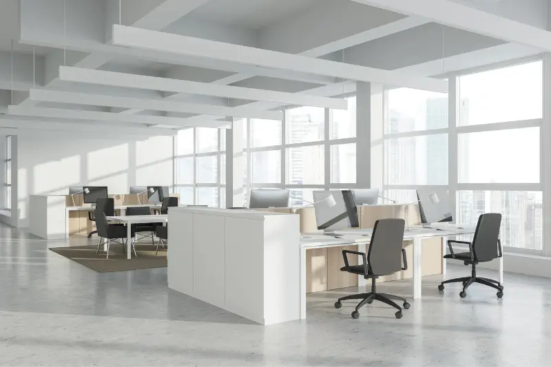 Modern industrial style open space office