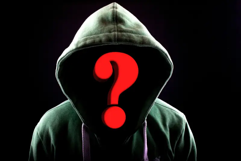 Anonymous hacker on black hoodie