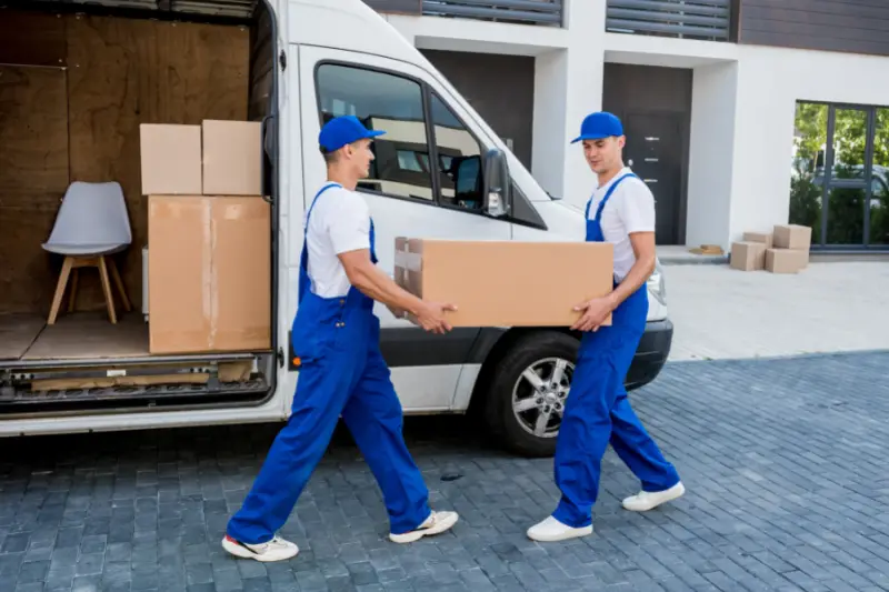 Men working in relocation services
