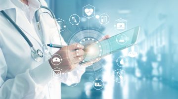 Medicine doctor and stethoscope using the digital tablet