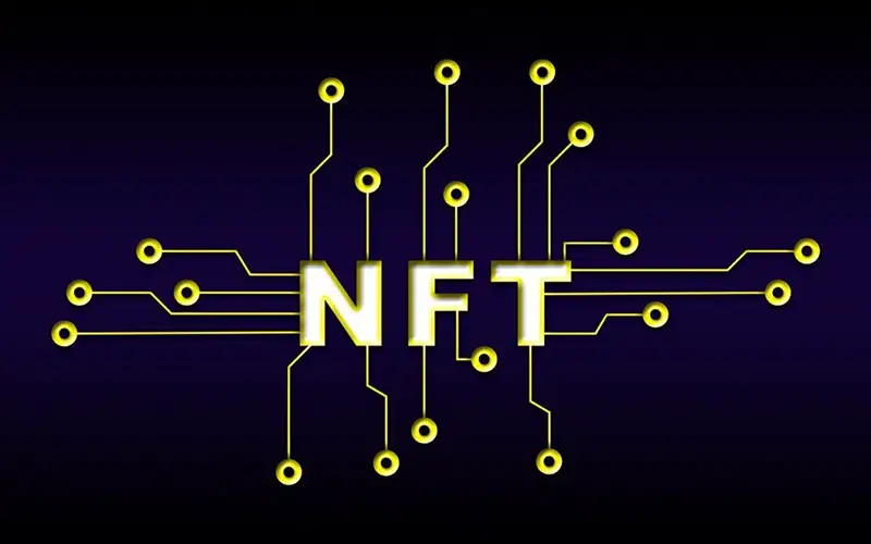 NFT non fungible token dark background