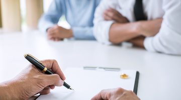 Agreement prepared by lawyer signing decree of divorce