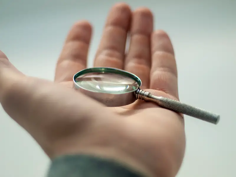 Selective-Focus Photo Of Magnifying Glass