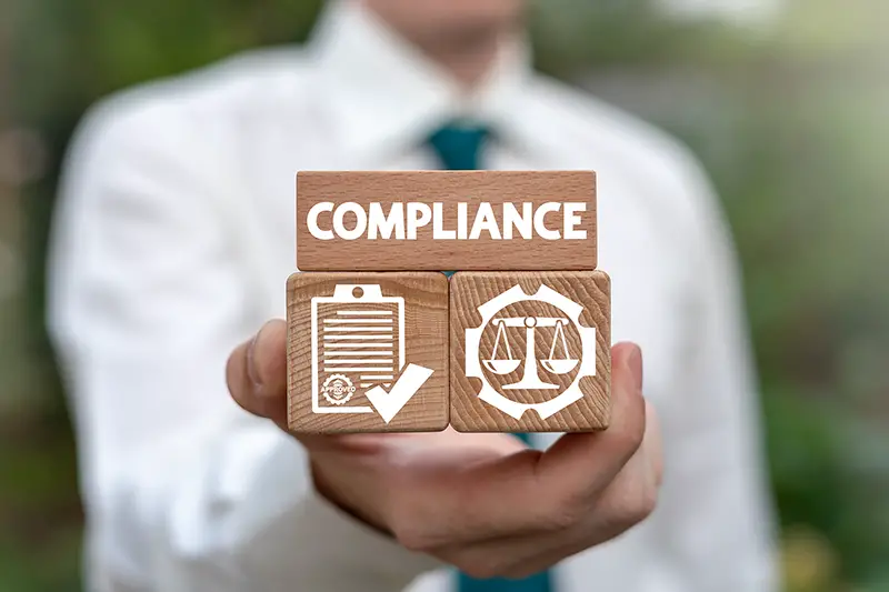 Compliance Standard Regulation Balance Business concept.