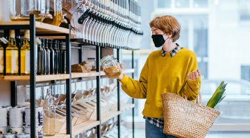 Woman inside shopping store