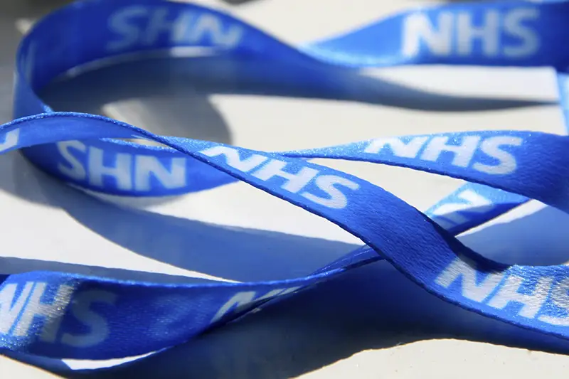 NHS ribbon lanyards