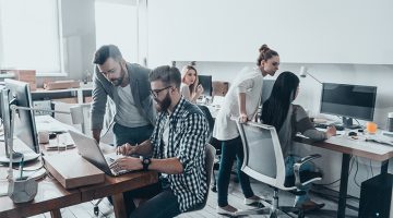 People working inside the office