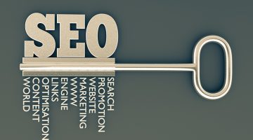 an seo concept with key