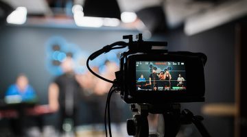 Black camera using for filming