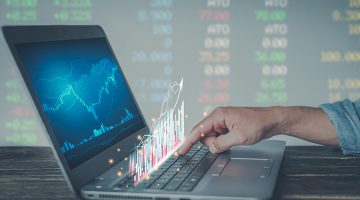 Stock trading platform concept.