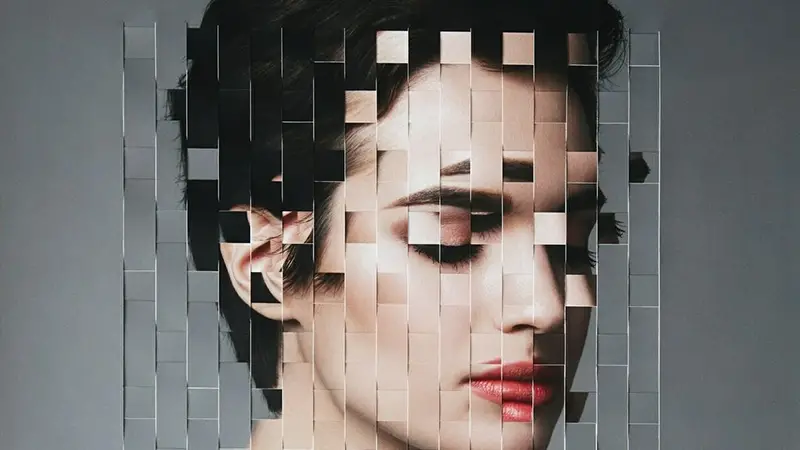 Woman face puzzle