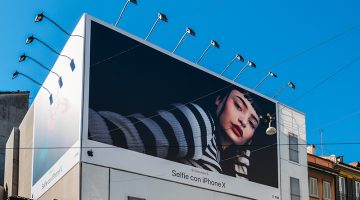 giant "iPhone X" billboard