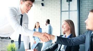 Job applicant having interview