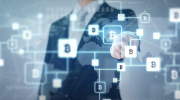 cryptocurrency, financial technology and business concept