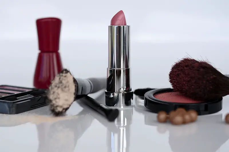 Cosmetics lipstick eye shadow