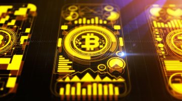 Cryptocurrency and trade concept