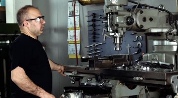 Man working as machine operator