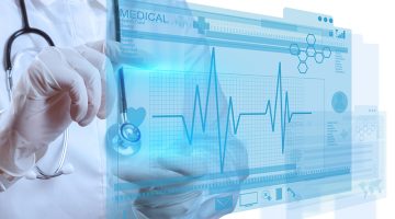 Medicine doctor working with modern computer