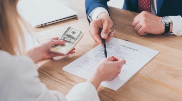 Applying for loan concept