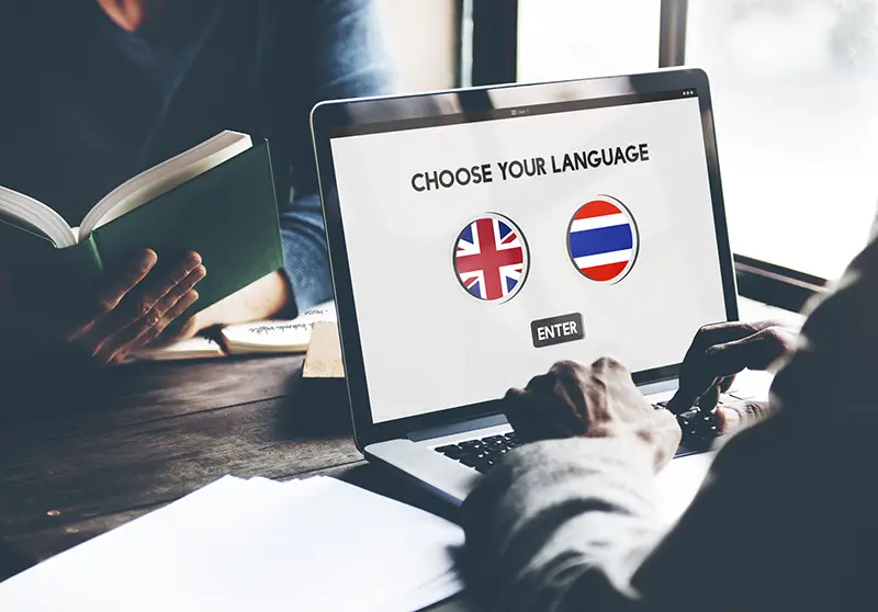 Thai English Language Communication Global Concept