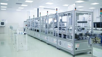 Shot of Sterile Precision Manufacturing Laboratory with 3D Printers