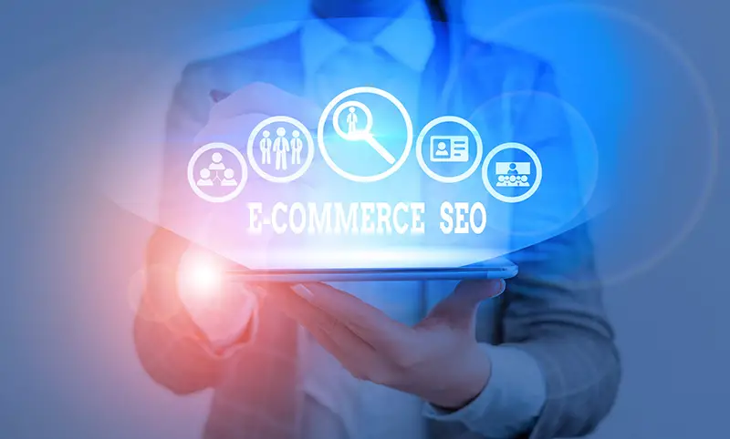 Handwriting text writing E Commerce Seo.
