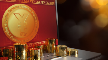 Yuan symbol on gold coins 3D