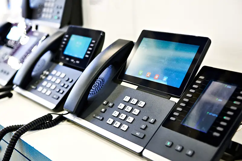 Black office phones