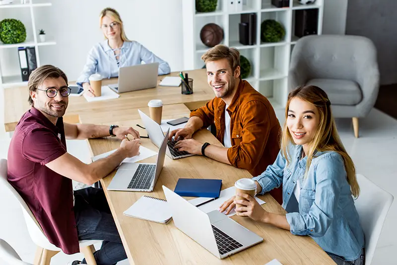 People working in the office