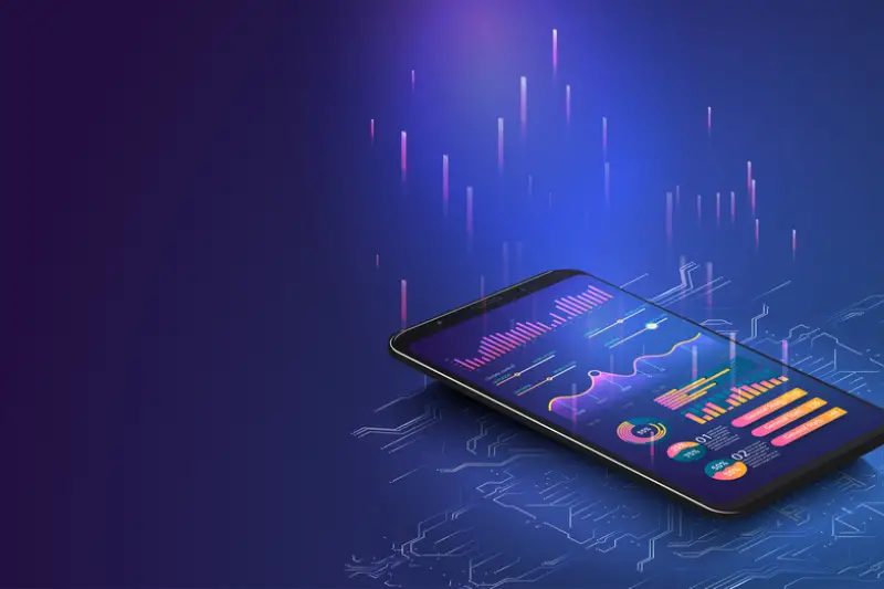 Application of smartphone with business graph