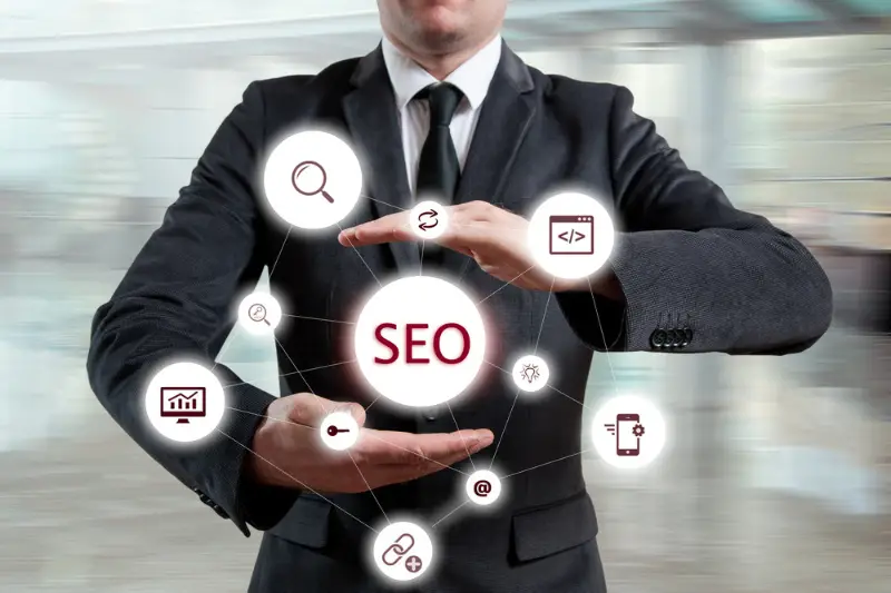 Businessman suggested effective SEO optimisation