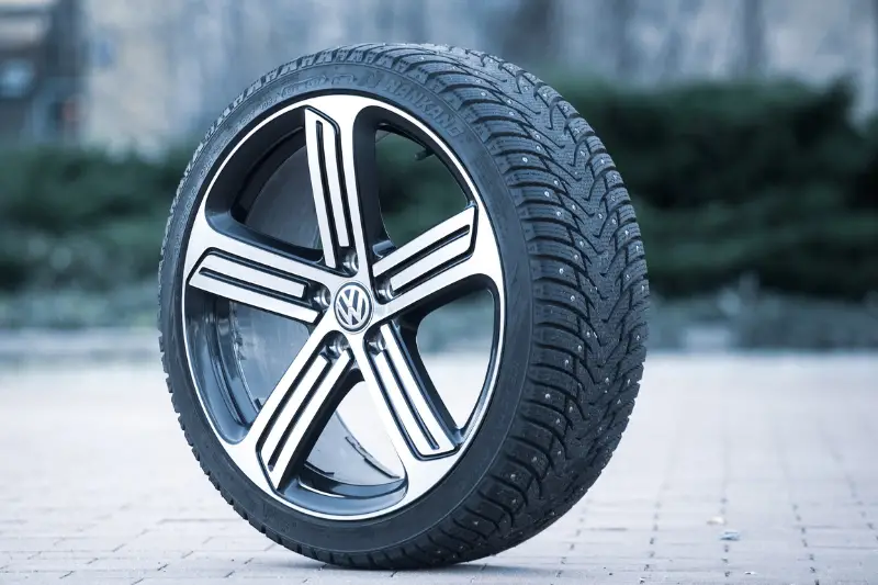 close up of car tyre