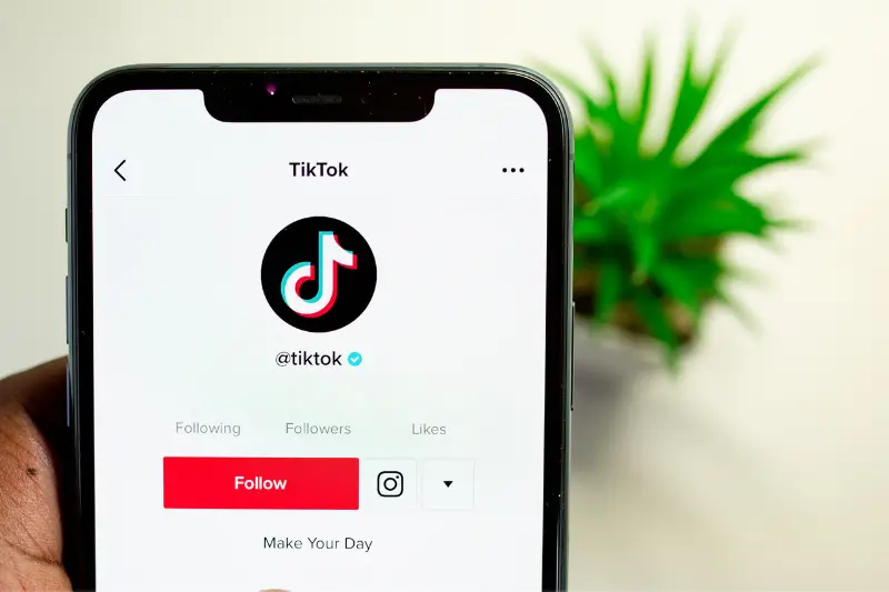 Tiktok account on mobile phone