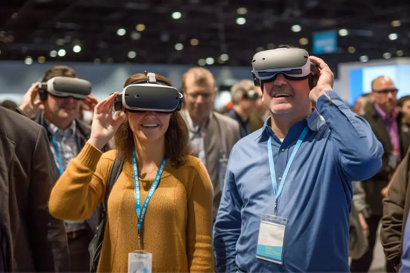Virtual reality presentation created with Generative AI technology